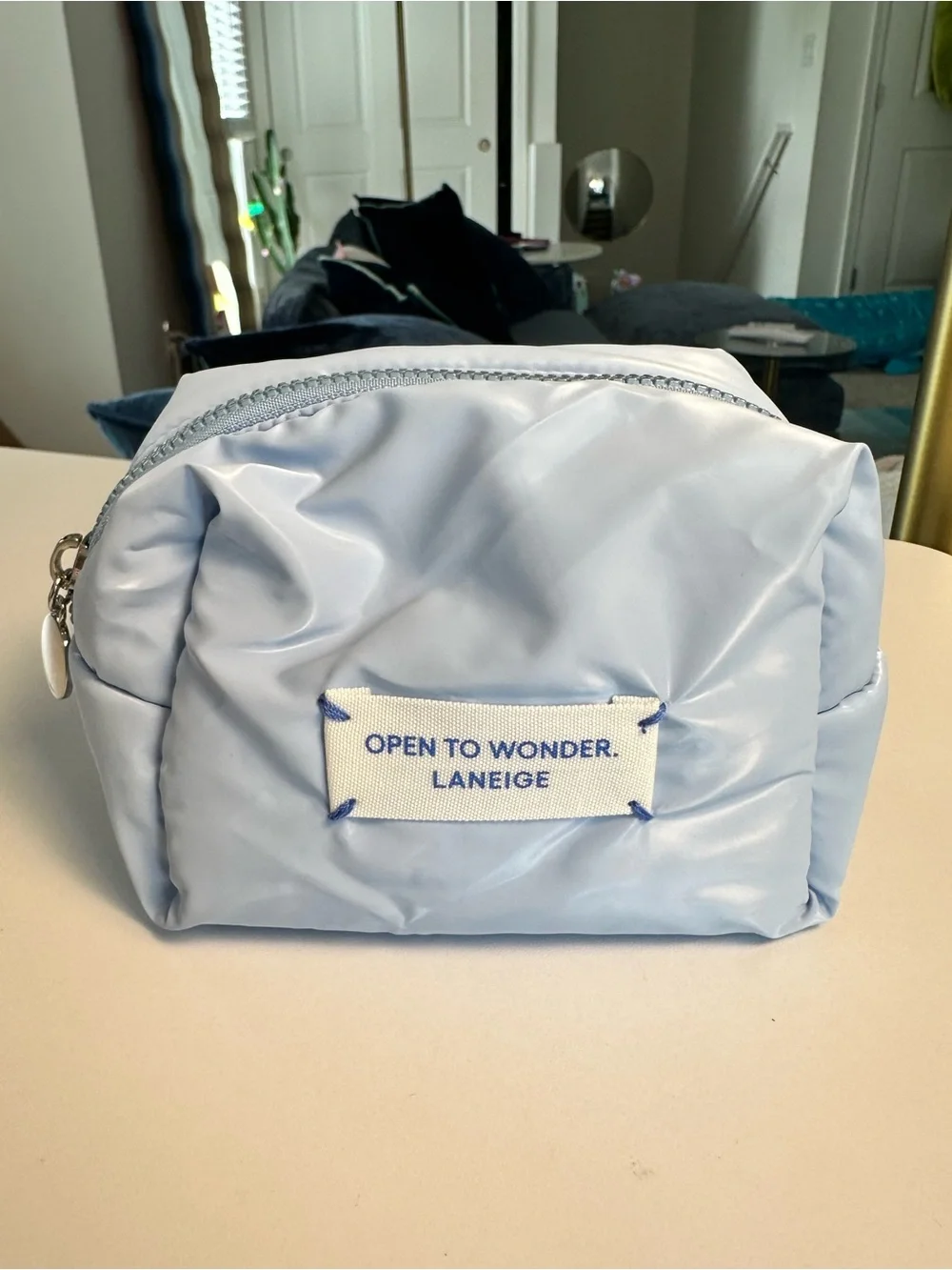 Laneige 'Open to Wonder’ Puffy Small Cosmetic Case in Light Blue